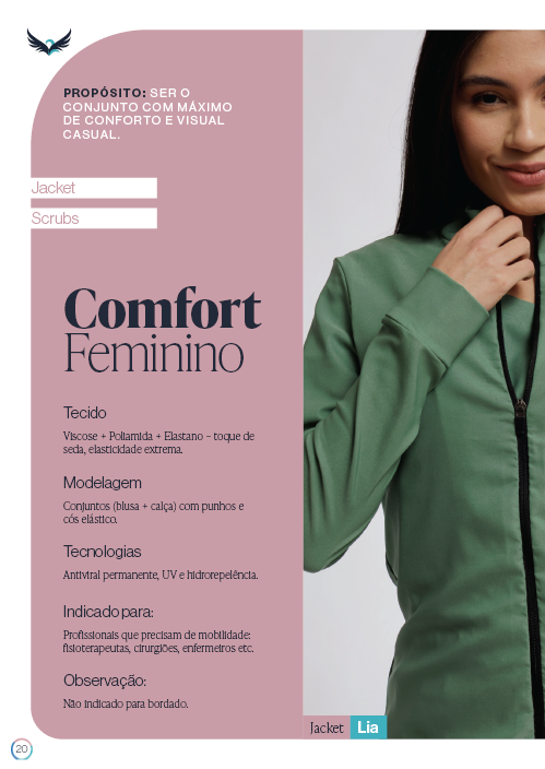 Capa da coleção Jacket e Scrubs Feminino