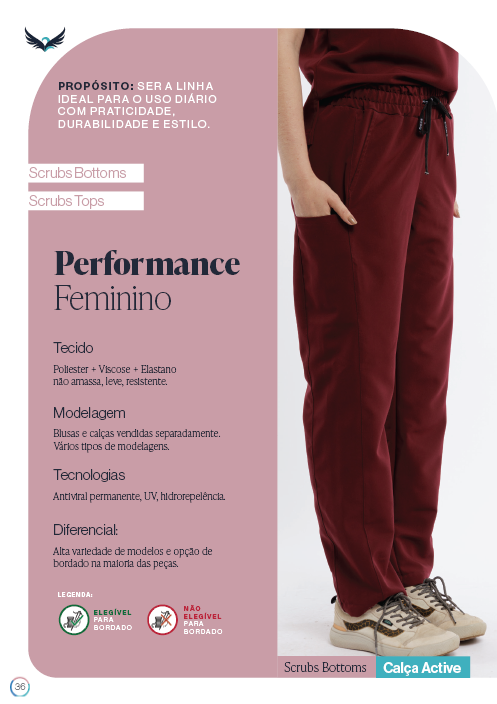 Capa da coleção Scrubs Bottoms / Tops Feminino