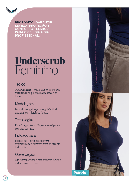 Capa da coleção Underscrubs Feminino