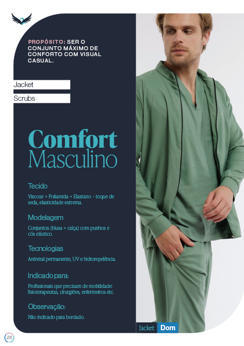 Capa da coleção Jacket e Scrubs Masculino
